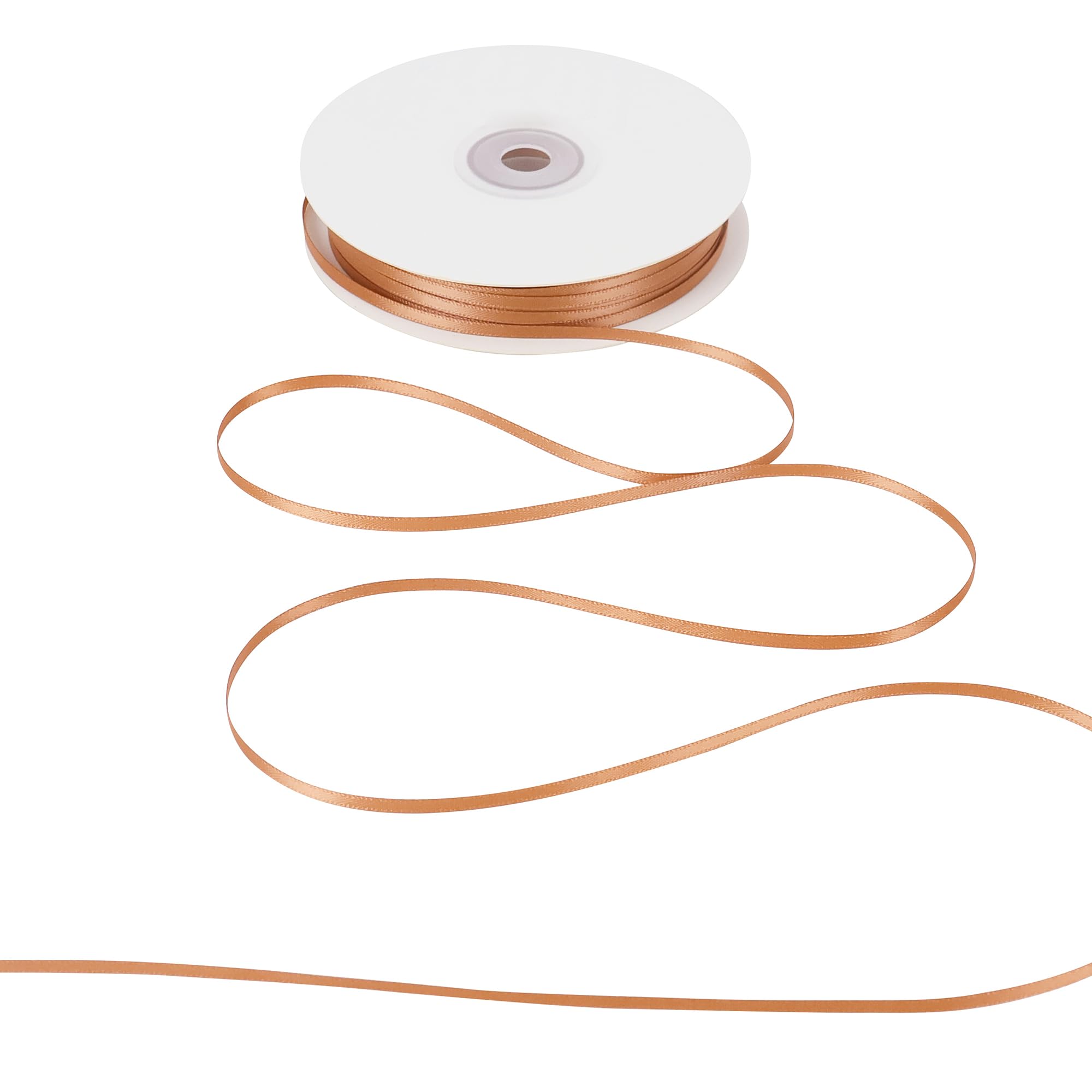 Amazon | HUIHUANG 1/8インチ テラコッタサテンリボン 小さな細い